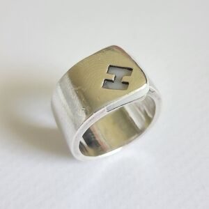 HERMES Vintage Candy Ring 925 Silver
